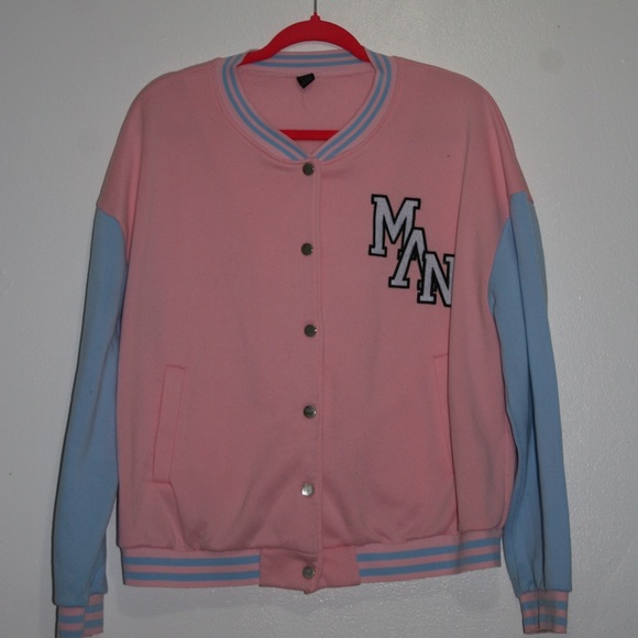 Jackets & Blazers - Stylish Pink and Blue Women's Jacket